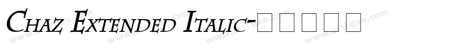 Chaz Extended Italic字体转换